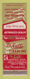 Matchbook Cover - Milo Brooke Ford LaSalle Loans Chicago IL Ford Cars WORN