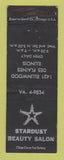 Matchbook Cover - Stardust Beauty Salon Des Plaines IL