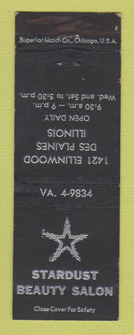 Matchbook Cover - Stardust Beauty Salon Des Plaines IL