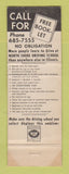 Matchbook Cover - North Shore Driving School