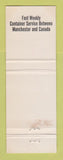 Matchbook Cover - Manchester Liners Montreal QC container shipping