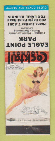 Matchbook Cover - Eagle Point Park Fox Lake IL pinup WEAR