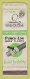 Matchbook Cover - Punch Lok Company Hose Clamps Chicago IL POOR