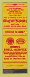 Matchbook Cover - Tankel Rexall Drug Store Burns Shell oil gas Chicago IL
