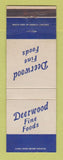 Matchbook Cover - Deerwood Fine Woods WEAR