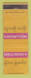 Matchbook Cover - Hillman's Fine Foods Chicago IL WEAR