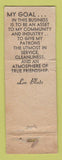 Matchbook Cover - Len Blatz's Tap Bar Chicago IL WORN