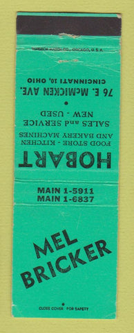 Matchbook Cover - Mel Bricker Hobart Food Store Appliance Cincinnati OH