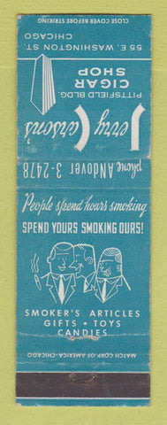 Matchbook Cover - Jerry Carson's Cigar Shop Pittsfield Building Chicago IL WEAR