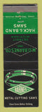 Matchbook Cover - Barnes Metal Cutting Saws Detroit MI