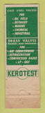 Matchbook Cover - Kerotest Valve Fittings Pittsburgh PA