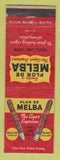 Matchbook Cover - Flor De Melba Cigars WORN BACK
