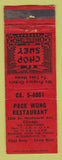 Matchbook Cover - Pack Wong Chinese Restaurant Chicago IL WORN