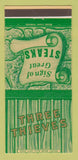 Matchbook Cover - Three Thieves Restaurant Colorado Springs 30 Strike