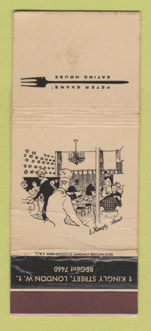 Matchbook Cover - Peter Evans Eating House London UK England WEAR 30 Strike