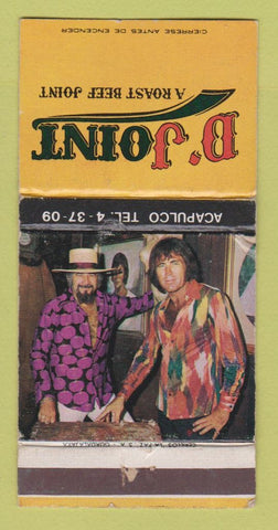 Matchbook Cover - D'Joint Roast Beef Joint Acapulco Mexico WORN #1 30 Strike
