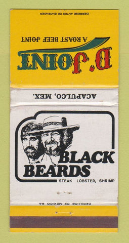 Matchbook Cover - D'Joint Roast Beef Joint Acapulco Mexico WEAR #2 30 Strike