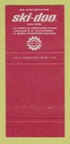 Matchbook Cover - Ski Doo Snowmobiles ST Cesaire QC Bombardier 30 Strike