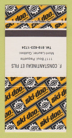 Matchbook Cover - Ski Doo Snowmobiles Mont Laurier QC Constantineau 30 Strike