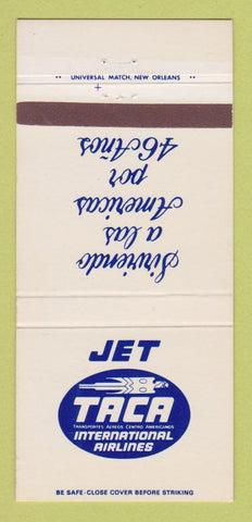 Matchbook Cover - Taca Airlines Jet 30 Strike