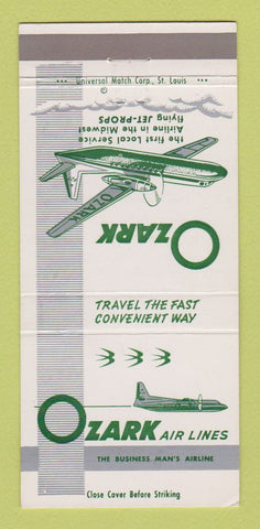 Matchbook Cover - Ozark Airlines 30 Strike