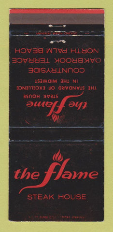 Matchbook Cover - Flame Steak House Countryside Oakbrook IL WEAR 30 Strike