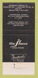 Matchbook Cover - Flame Steak House Countryside Oakbrook IL WEAR 30 Strike