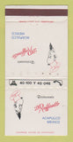Matchbook Cover - D Raffaello Restaurant Acapulco Mexico WEAR 30 Strike