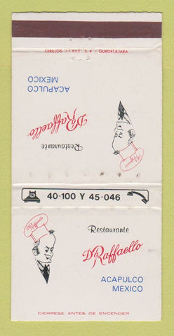 Matchbook Cover - D Raffaello Restaurant Acapulco Mexico WEAR 30 Strike
