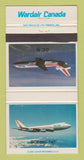 Matchbook Cover - WArdair Canada Airplanes Boeing 747 30 Strike