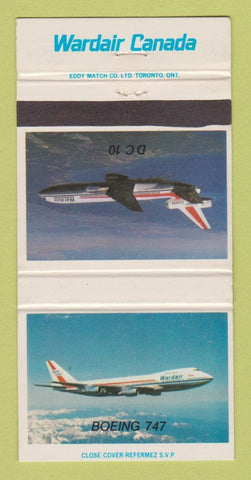 Matchbook Cover - WArdair Canada Airplanes Boeing 747 30 Strike
