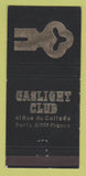 Matchbook Cover - Gaslight Club Paris France 30 Strike