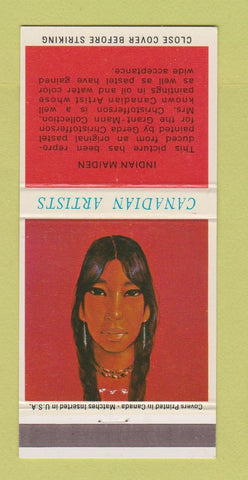 Matchbook Cover - Canadian Artists Indian Maiden 30 Strike