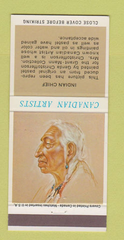Matchbook Cover - Canadian Artists Indian Chief #2 30 Strike