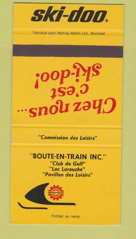Matchbook Cover - Ski Doo Snowmobiles Boute En Train QC 30 Strike