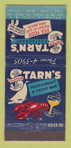 Matchbook Cover - Starn's Restaurant Atlantic City NJ lobster WEAR 30 Stick