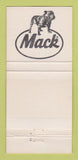 Matchbook Cover - Mack Trucks Bus 30 Strike
