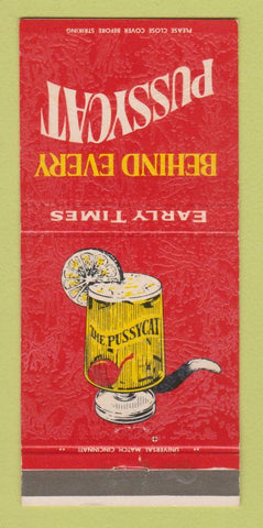 Matchbook Cover - Early Times Whiskey Pussycat Louisville KY WEAR 30 Strike