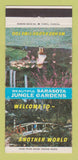 Matchbook Cover - Jungle Gardens Amusement Sarasota FL 30 Strike