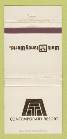 Matchbook Cover - Walt Disney World FL Contemporary Resort WEAR 30 Strike
