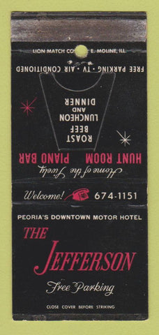 Matchbook Cover - Jefferson Motor Hotel Peoria IL WEAR 30 Strike