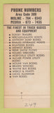 Matchbook Cover - Molin eBOdy Company Bus Moline Peoria IL 30 Strike