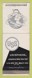 Matchbook Cover - USS Unisphere 1964 New York World's Fair WEAR