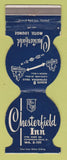 Matchbook Cover - Chesterfield Inn Cuyahoga Falls OH Jewelite WEAR