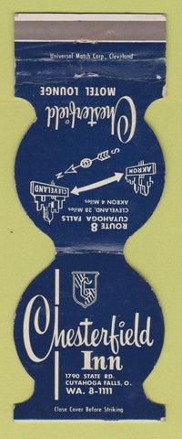 Matchbook Cover - Chesterfield Inn Cuyahoga Falls OH Jewelite WEAR