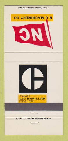 Matchbook Cover - Caterpillar Tractors NC Machinery Seattle WA 30 Strike