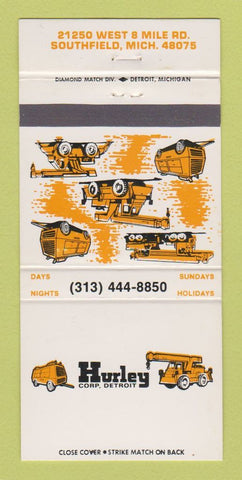 Matchbook Cover - Hurley Southfield MI Caterpillar? 30 Strike