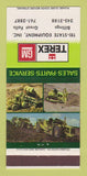 Matchbook Cover - Terex GM Tractors Billings Great Falls MT 30 Strike