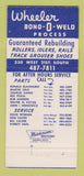 Matchbook Cover - Wheeler Caterpillar Tractors Salt Lake City UT 30 Strike