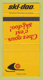 Matchbook Cover - Ski Doo Snowmobiles NO DEALER 30 Strike